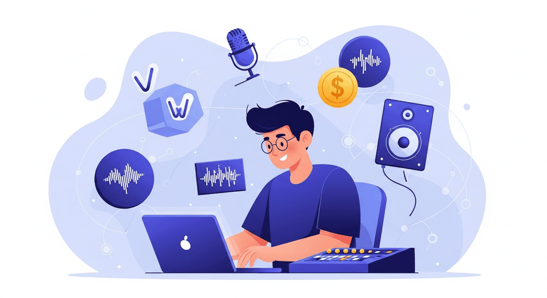 Music producer using freelancing platforms like Fiverr to generate music income streams.