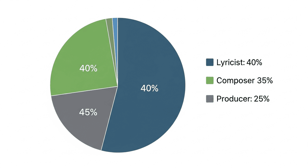 Dividing songwriting royalties with a music split sheet